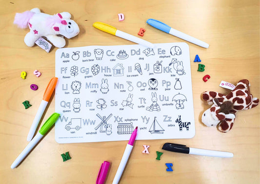 Miffy Silicone Coloring Mat with ABCs (20 x 28.5 cm)