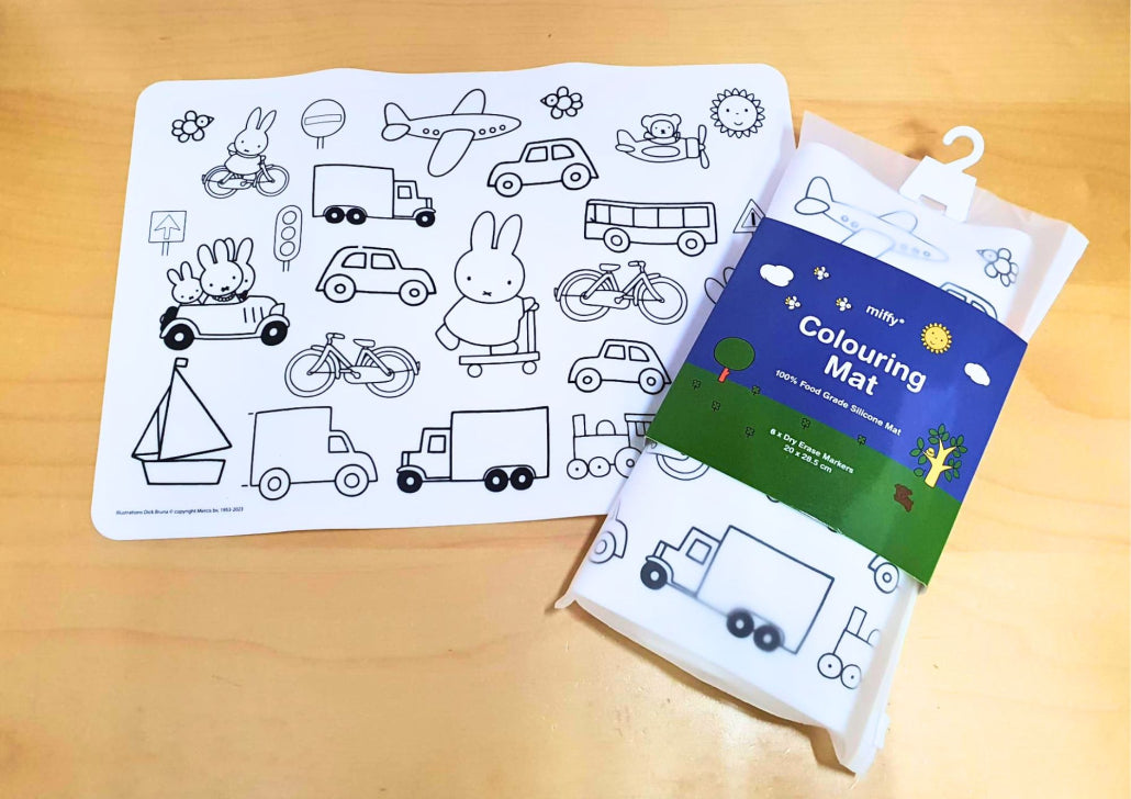 Miffy's Vehicle Silicone Colouring Mat (20 x 28.5 cm)