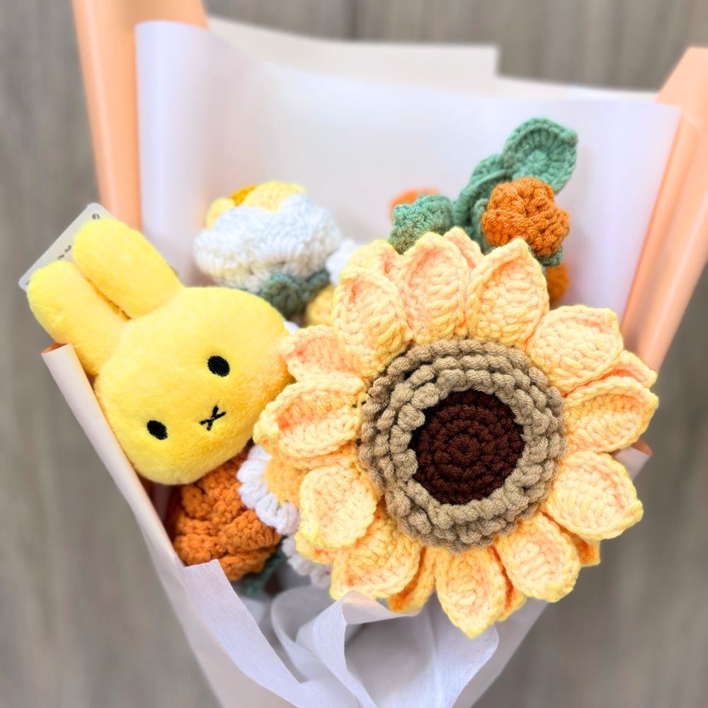 Miffy Sunflower Crochet Flower Bouquet 🌻