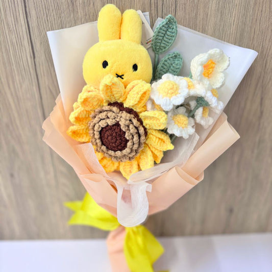 Miffy Sunflower Crochet Flower Bouquet 🌻