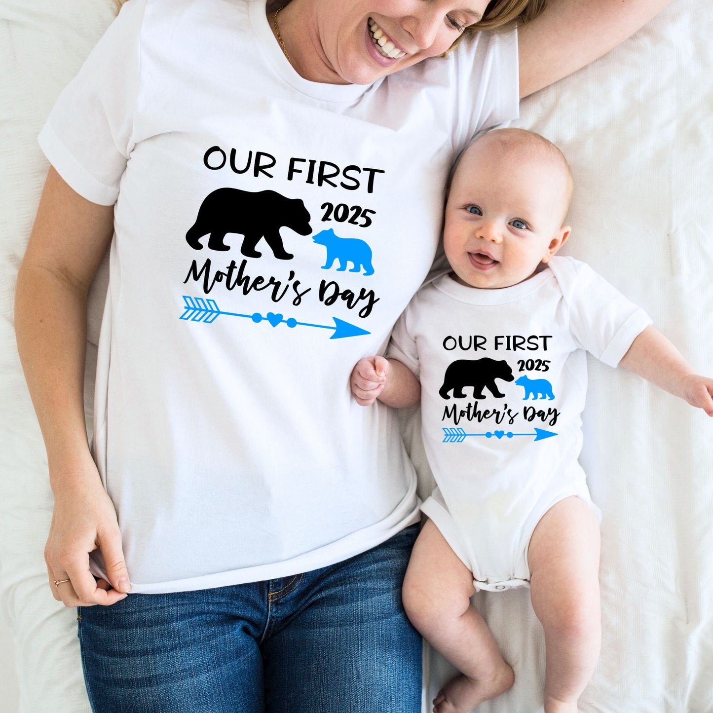 Our First Mother’s Day Mom and Baby Bear Matching Outfit
