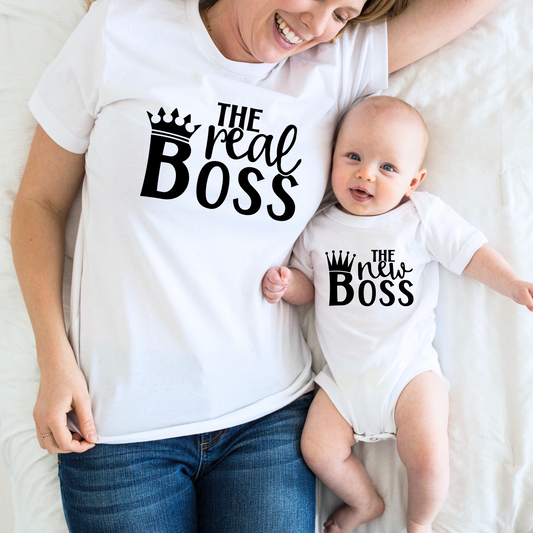 New and Real Boss - Matching Mom and Baby Outfits