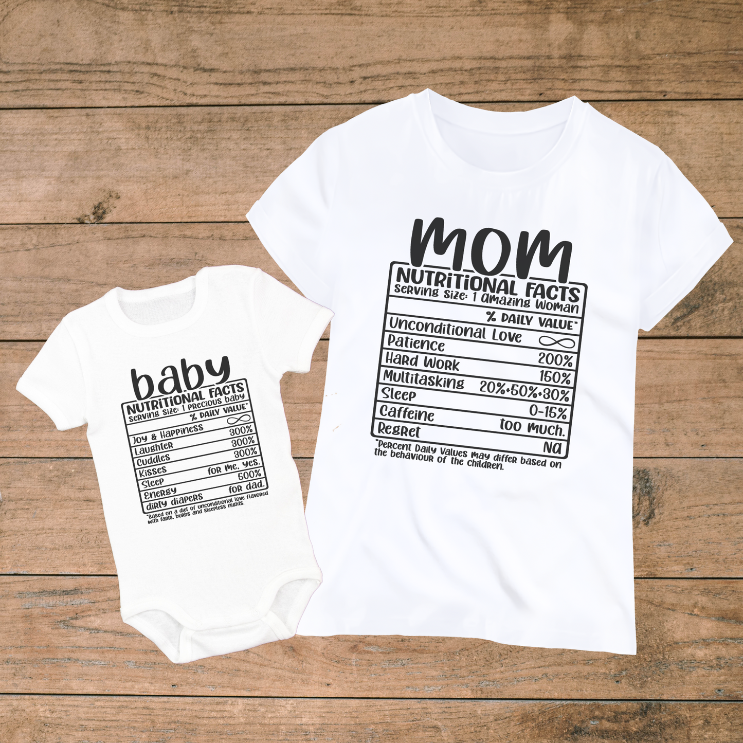 Nutritional Facts - Mom and Baby Matching Style