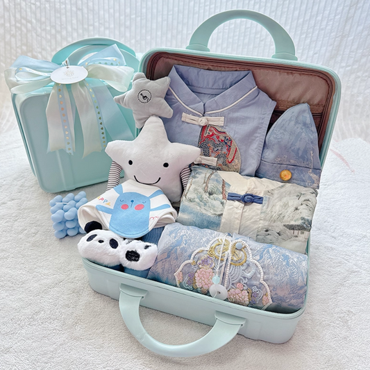 Oriental Blue Chic Baby Boy Gift Set 3-6 Months