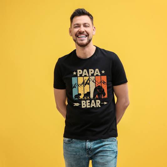 Papa Bear Dad T Shirt - The Perfect Gift for Dads