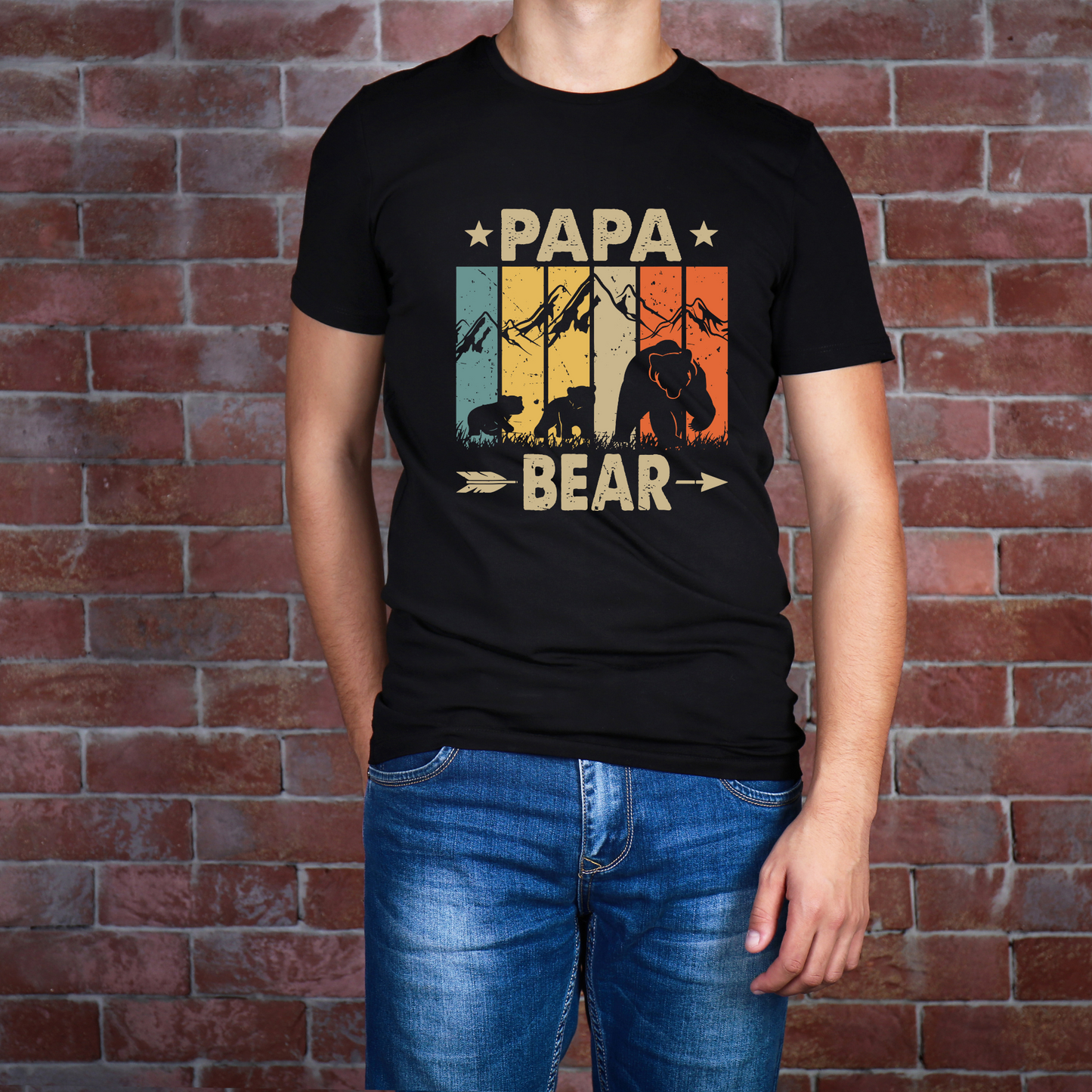 Papa Bear Dad T Shirt - The Perfect Gift for Dads