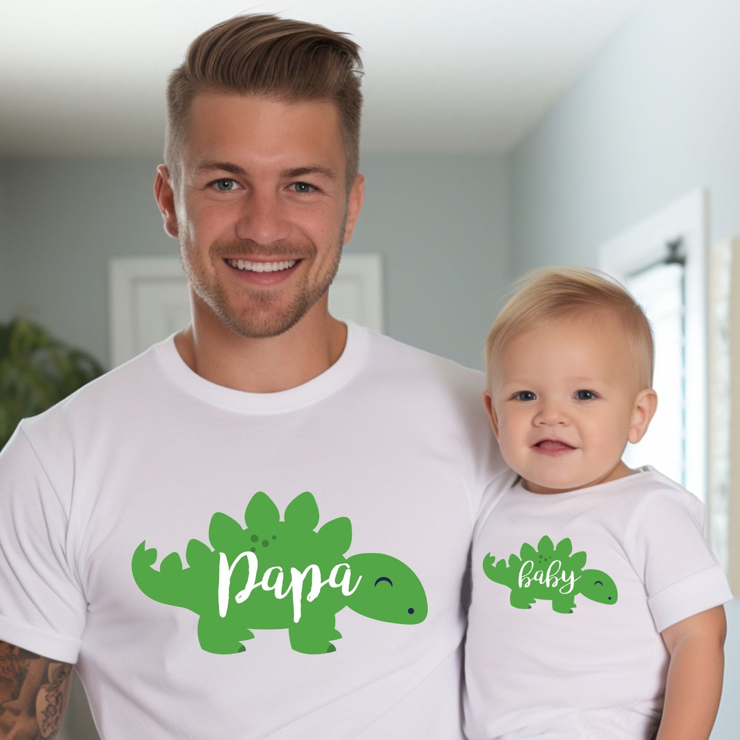 Papa & Baby Dinosaur - Matching Daddy and Baby Outfits