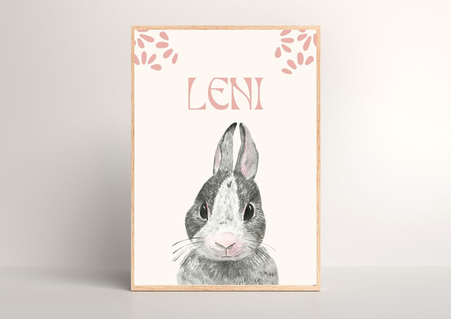 Peek-A-Boo Bunny: Personalized Nursery Name Poster