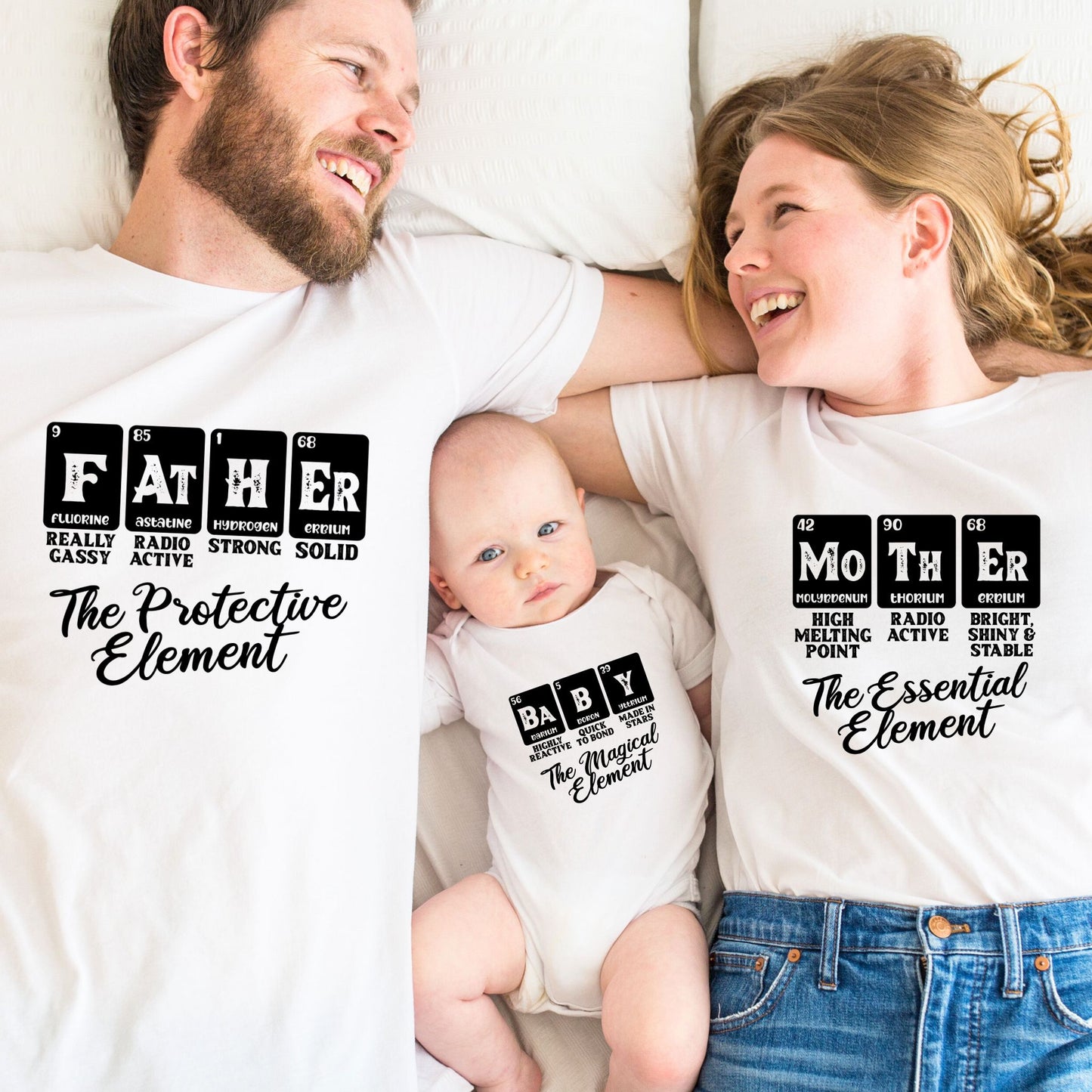 Periodic Elements Family Matching T-Shirts & Baby Romper
