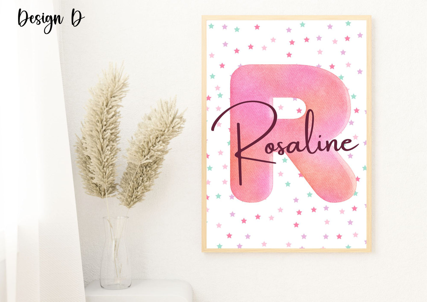 Personalised Baby Name Letter Nursery Poster