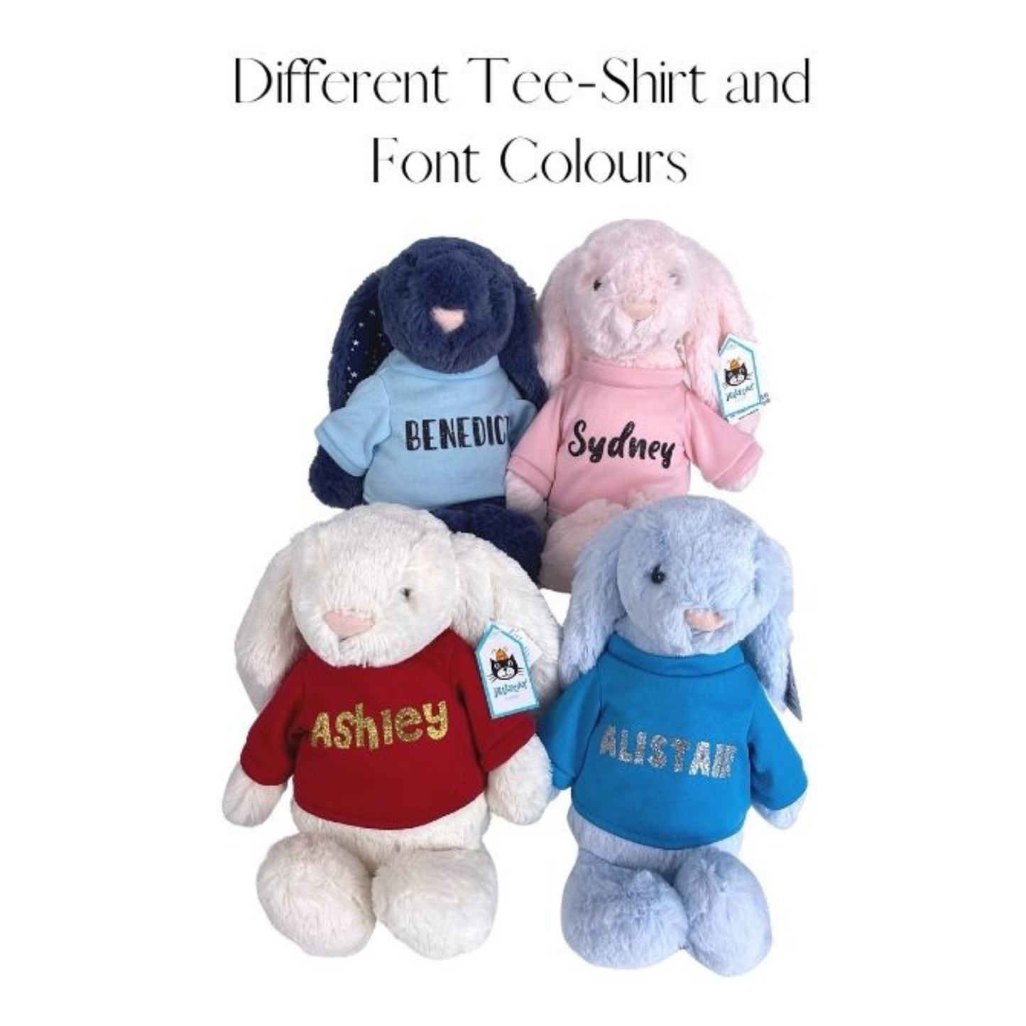 Personalized Jellycat Tee Shirts for Plush Toys (Plush not included)