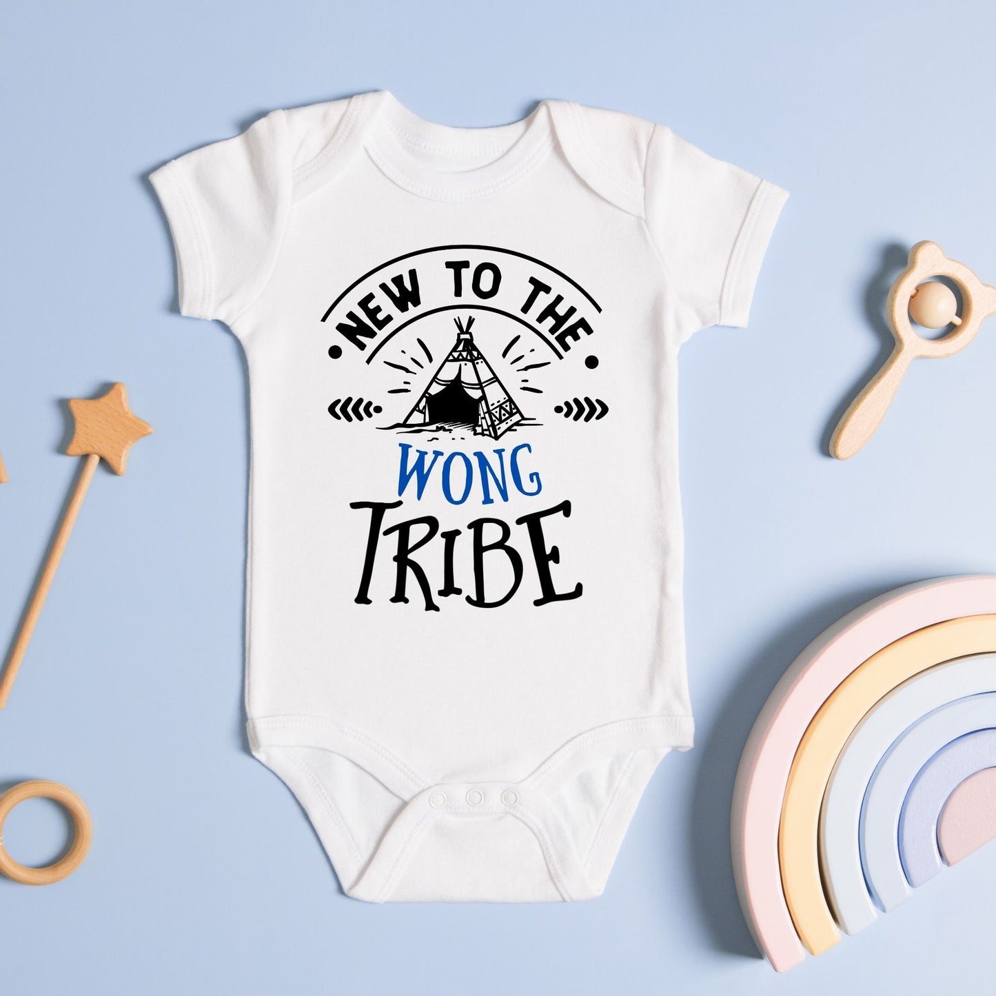 Personalized Name "New To The Tribe" Baby Romper