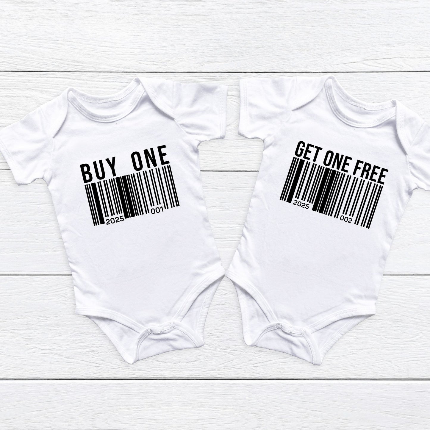 Personalized Buy One, Get One Free Twin Onesie