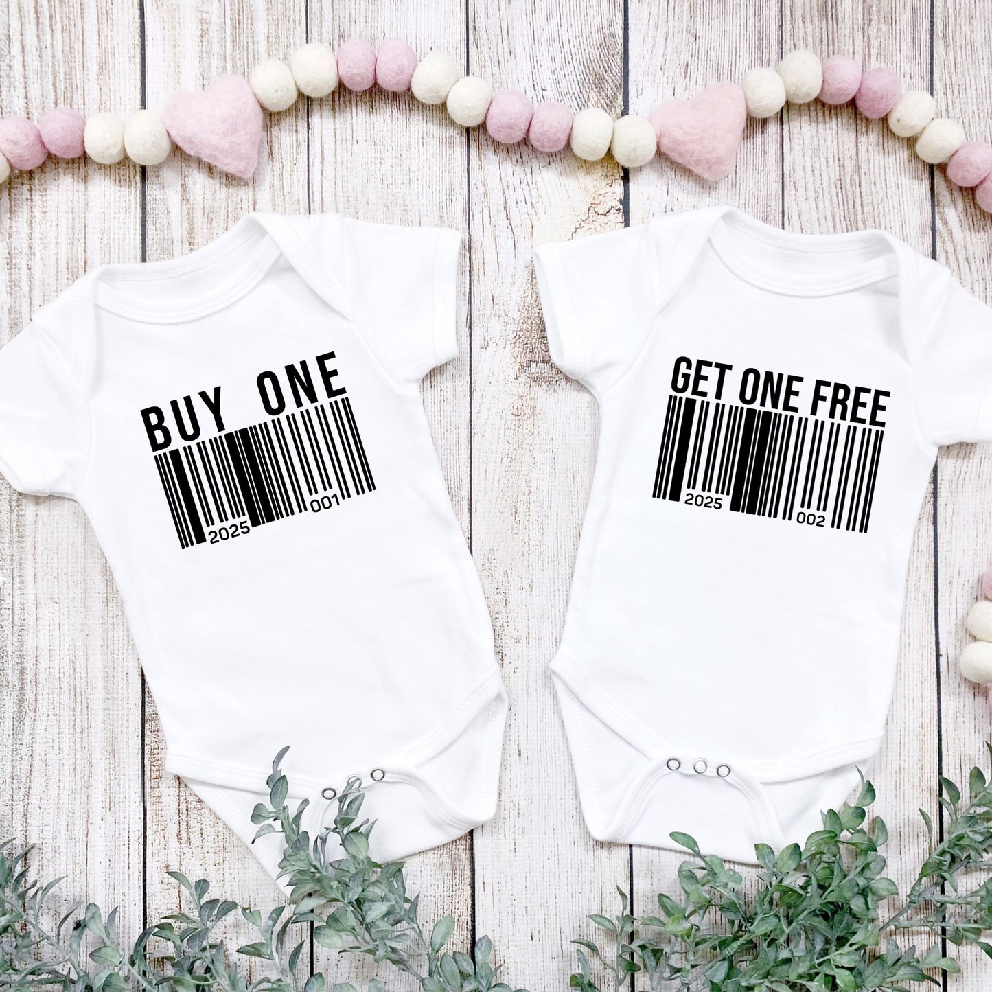 Personalized Buy One, Get One Free Twin Onesie
