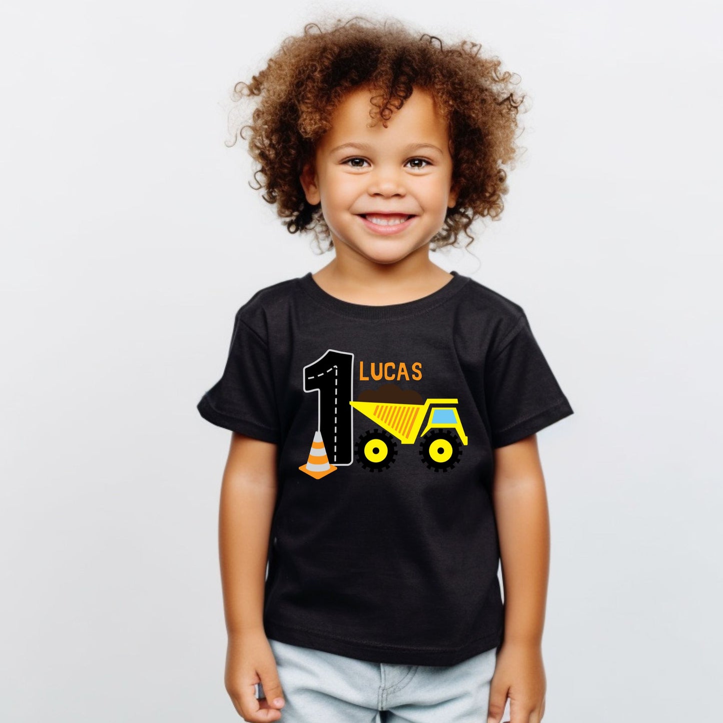 Personalized "Dump Truck" Birthday Romper / T-Shirt