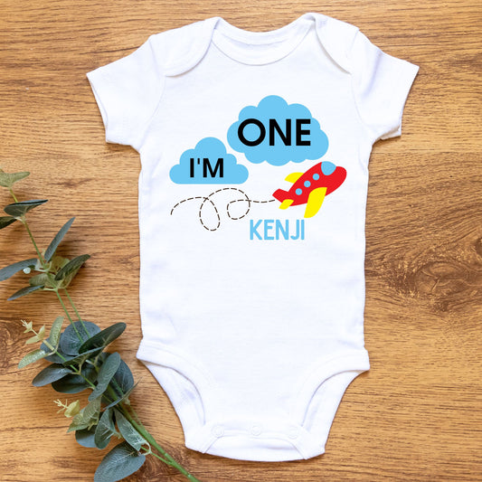 Personalized "I'm One" Birthday Baby Romper