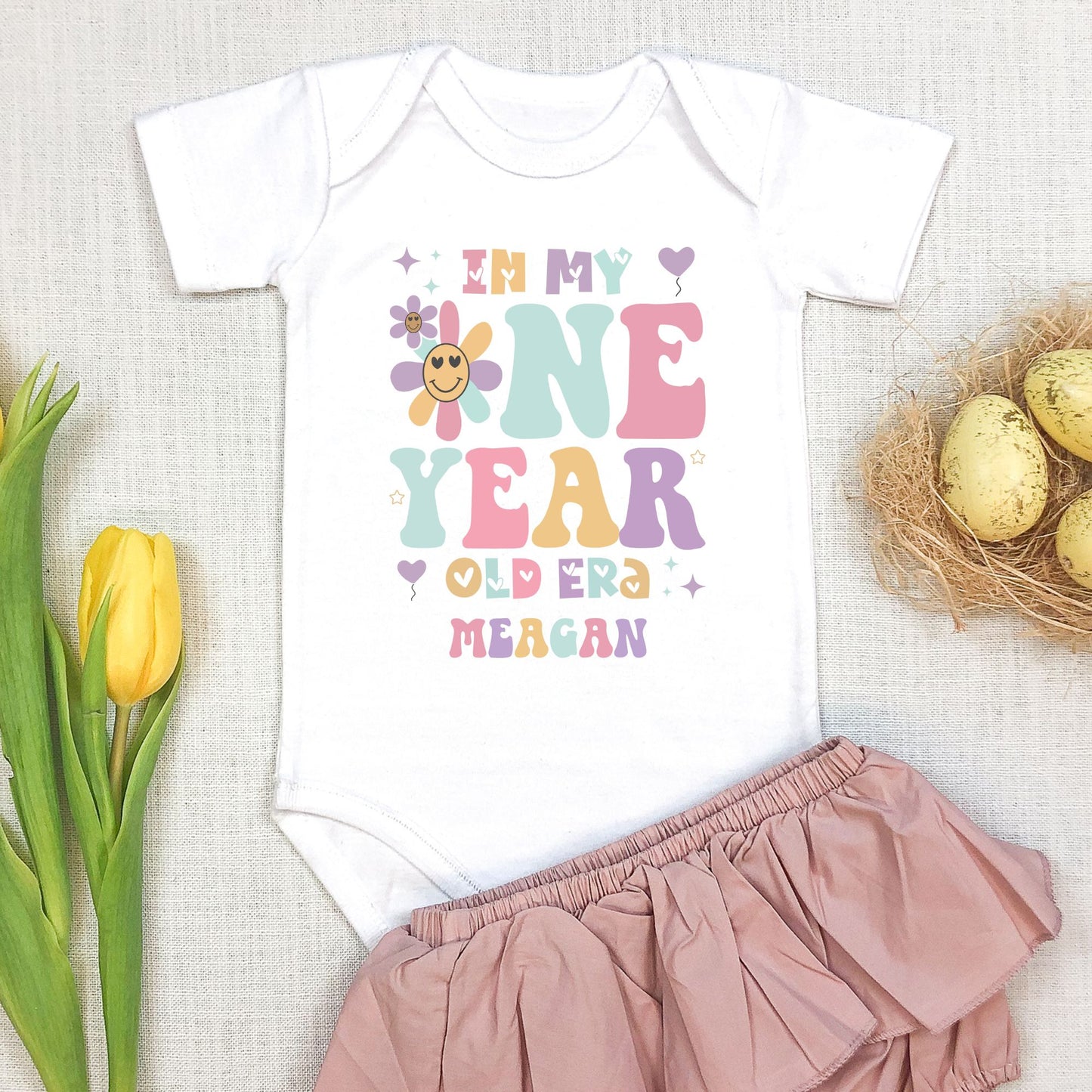 Personalized "My One-Year-Old Era" Baby Romper