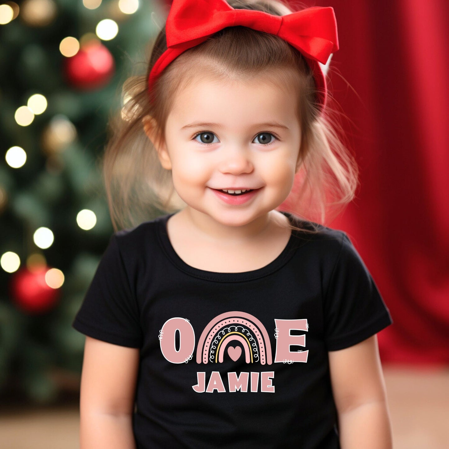 Personalized "ONE" Baby Girl Romper / T-Shirt