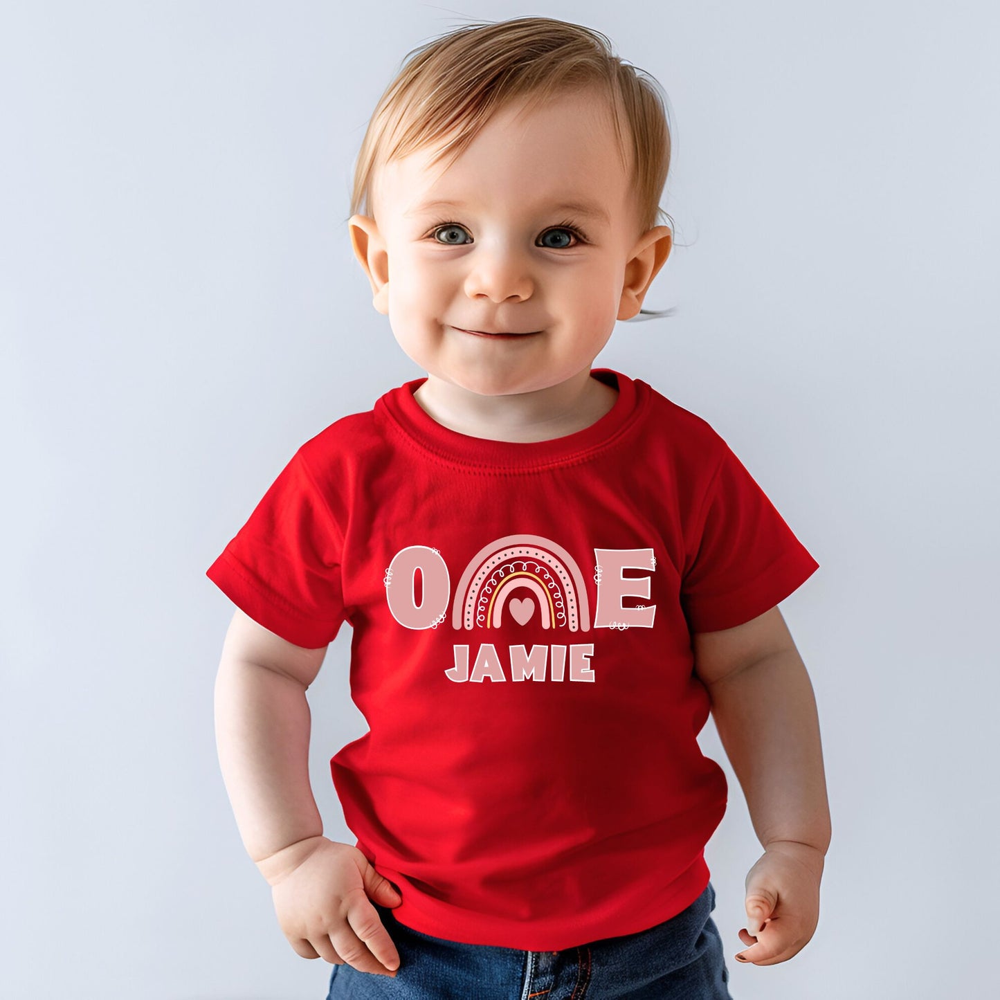 Personalized "ONE" Baby Girl Romper / T-Shirt