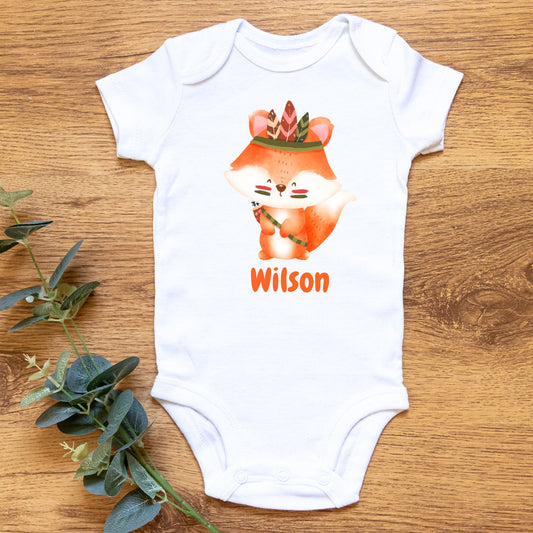 Personalized Name "Safari Tribe" Baby Romper