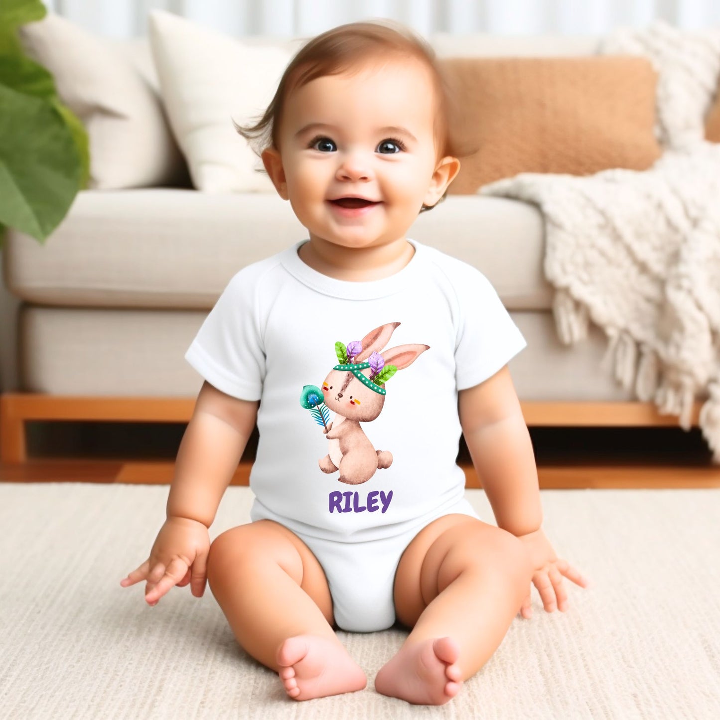 Personalized Name "Safari Tribe" Baby Romper