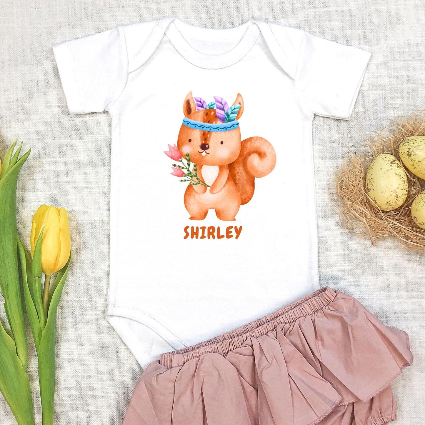 Personalized Name "Safari Tribe" Baby Romper