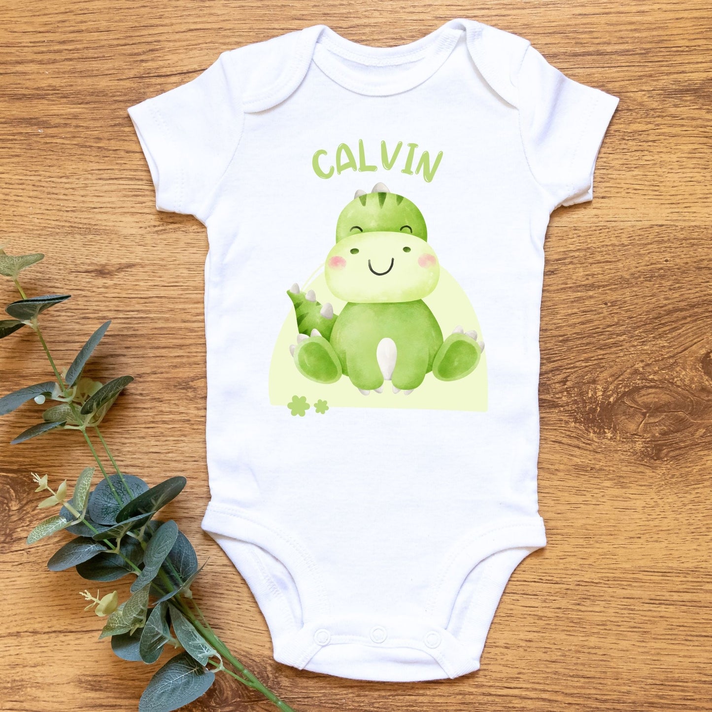 Personalized Name "Dino Buddy" Baby Romper