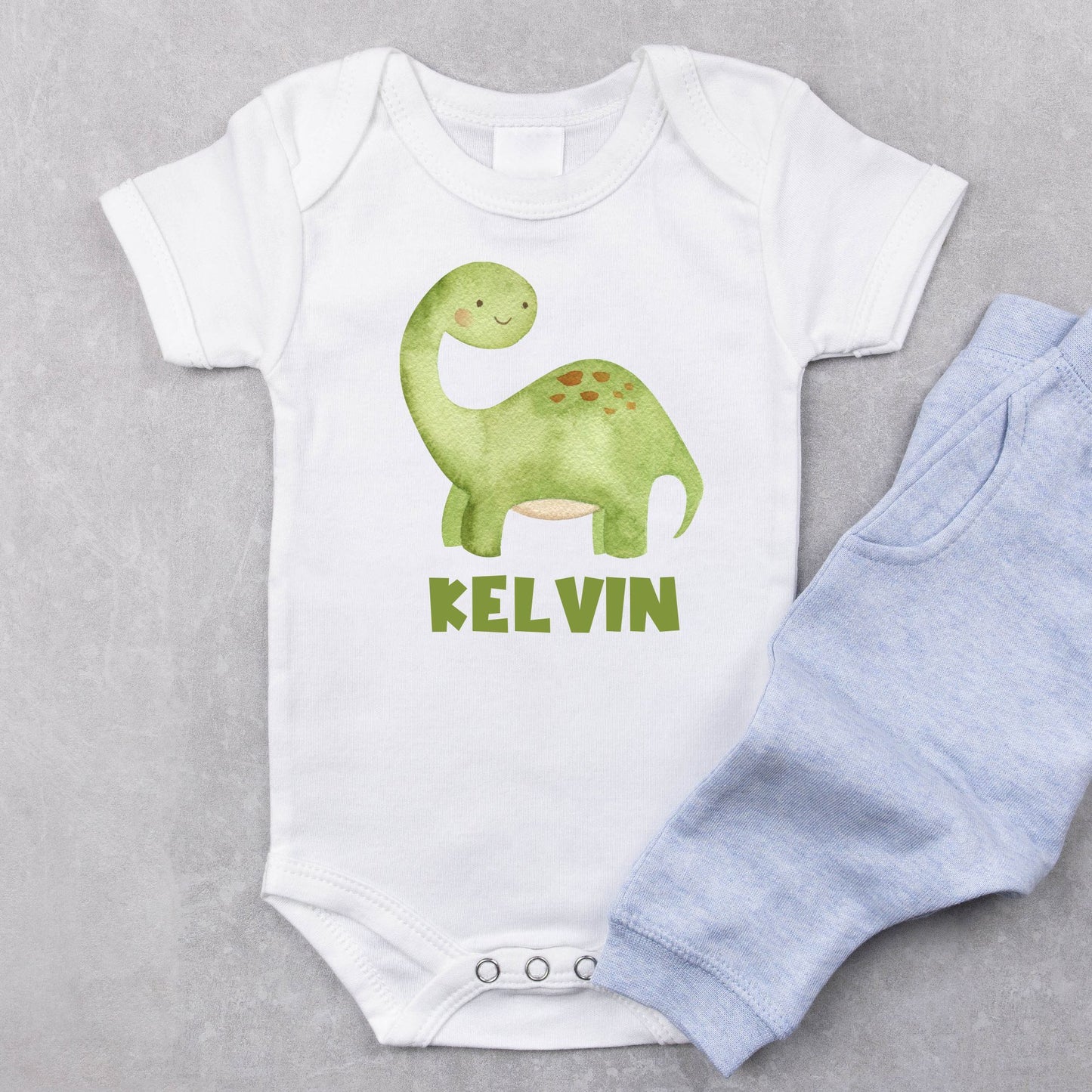 Personalized Name "Dino Dreams" Baby Romper