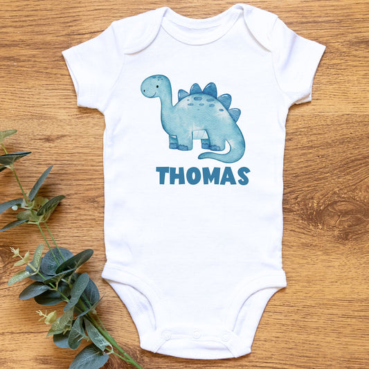 Personalized Name "Jurassic Joy" Dinosaur Onesie Baby Romper