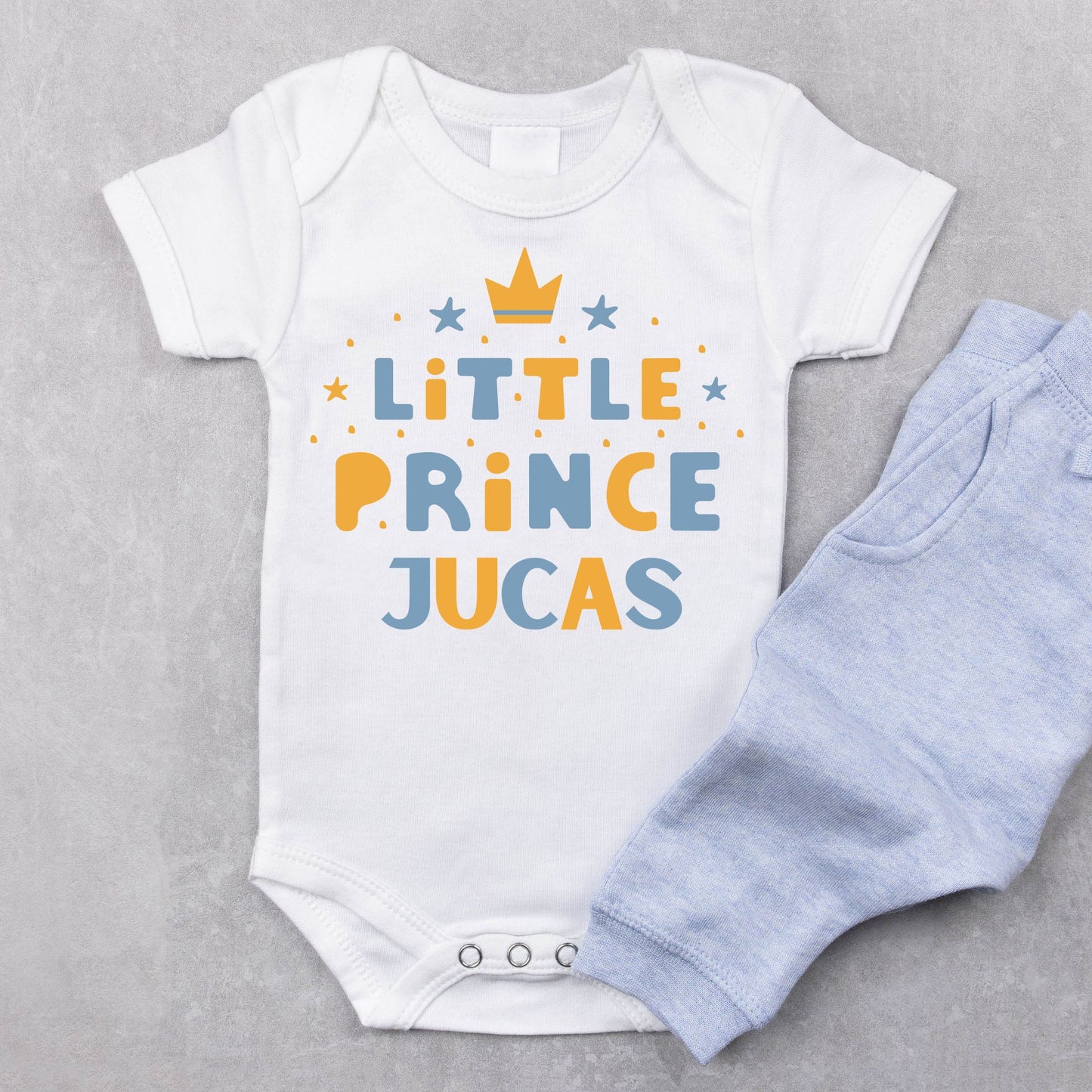 Personalized Name "Little Prince" Baby Romper