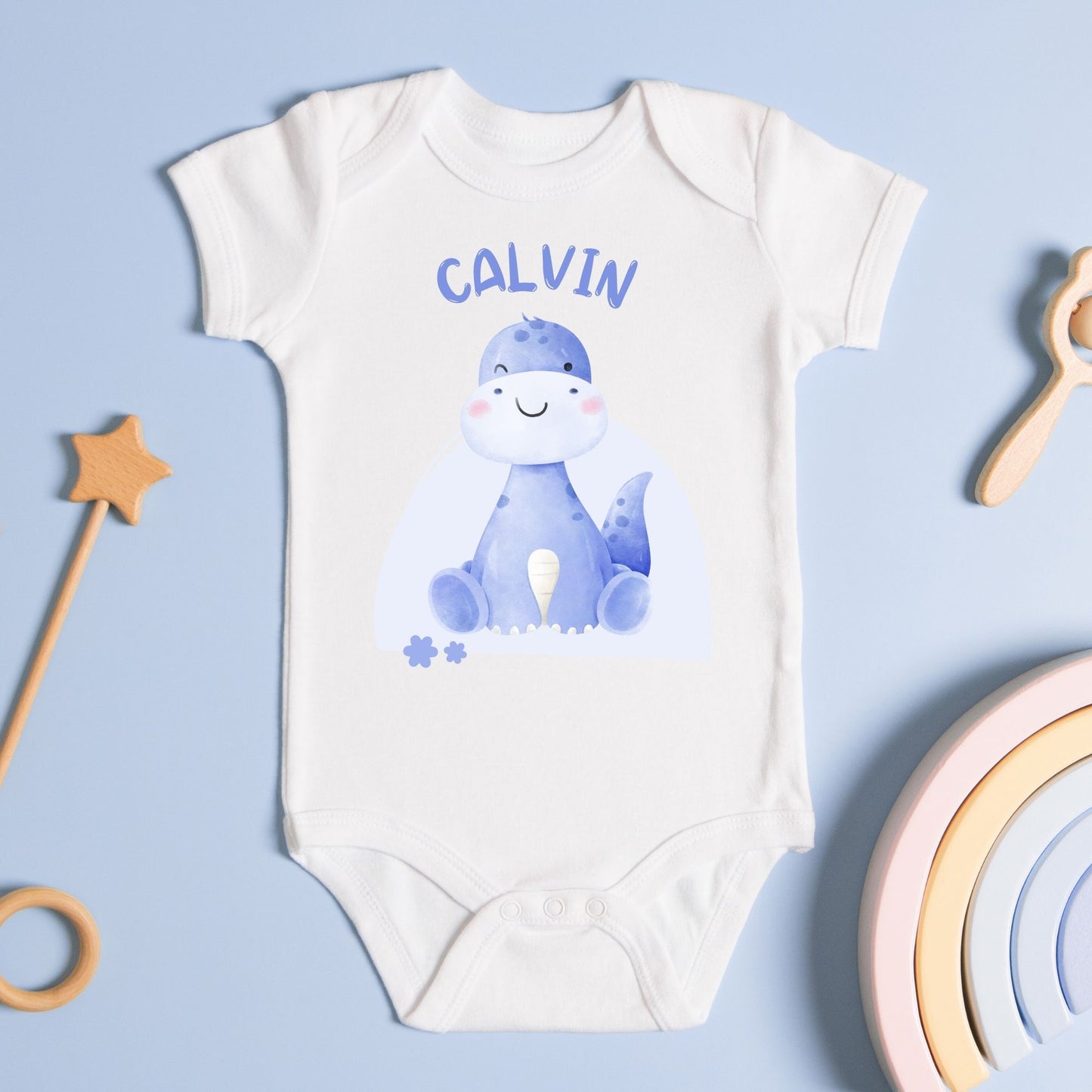 Personalized Name "Roaring Cute" Baby Romper