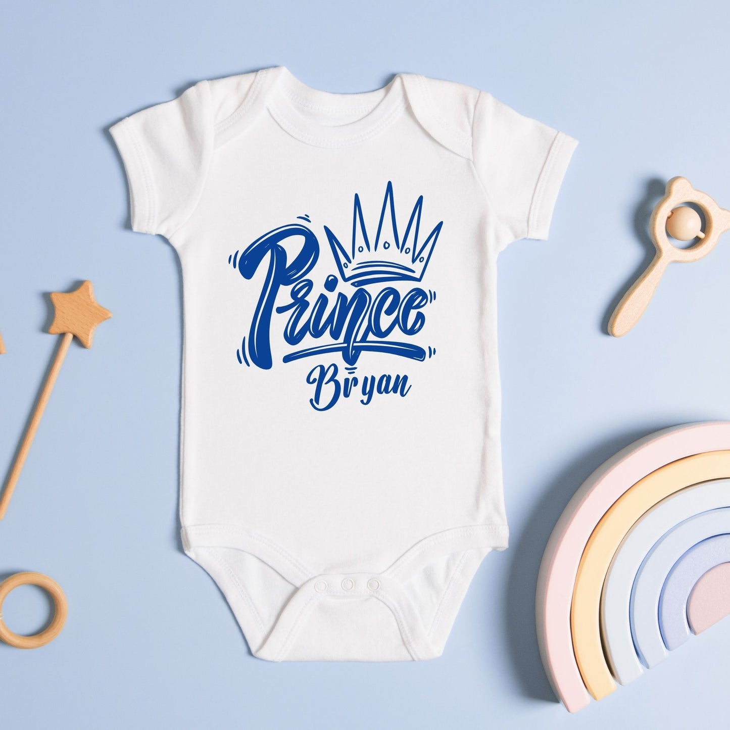 Personalized Name "Prince" Baby Romper