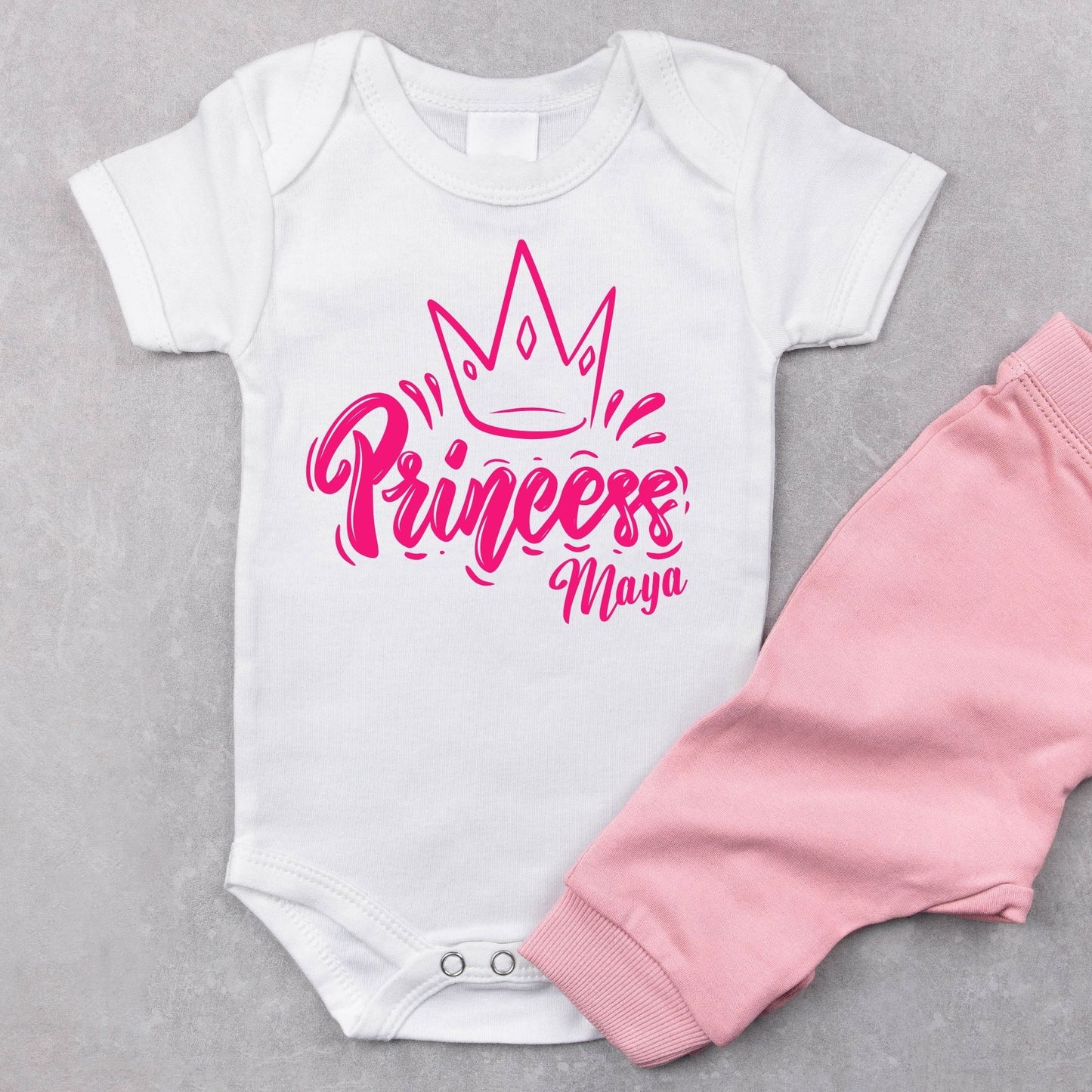 Personalized Name "Princess" Baby Romper