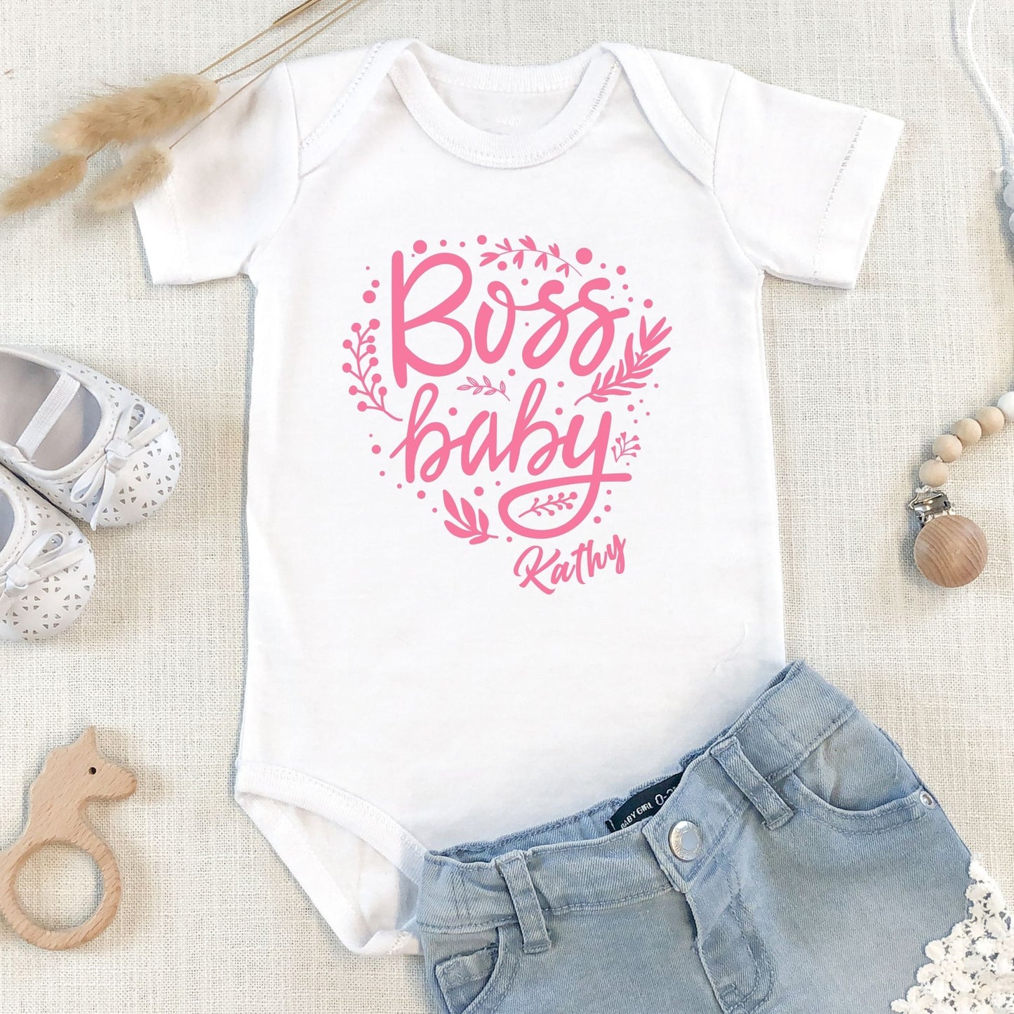 Personalized Name Princess "Boss Baby" Romper