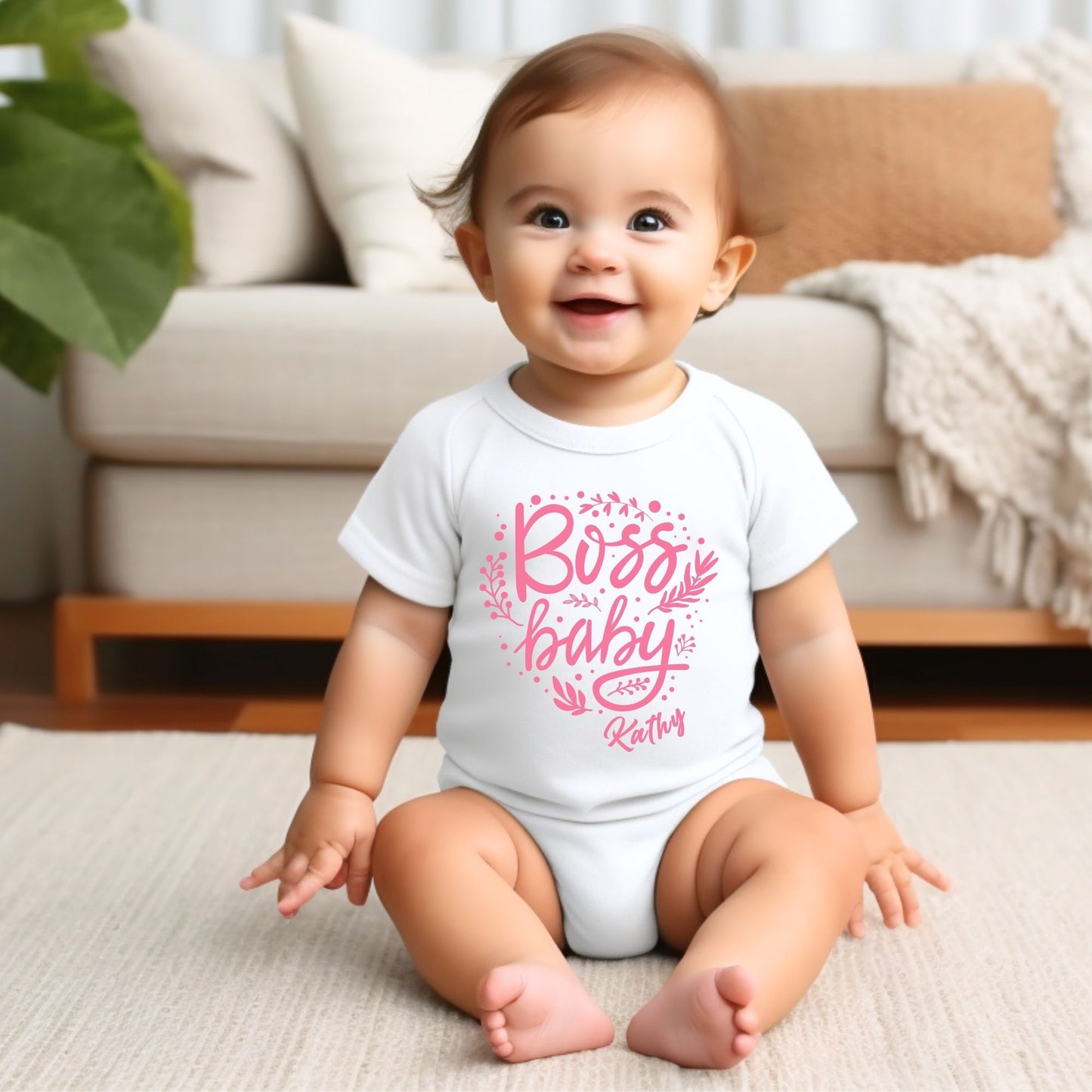 Personalized Name Princess "Boss Baby" Romper