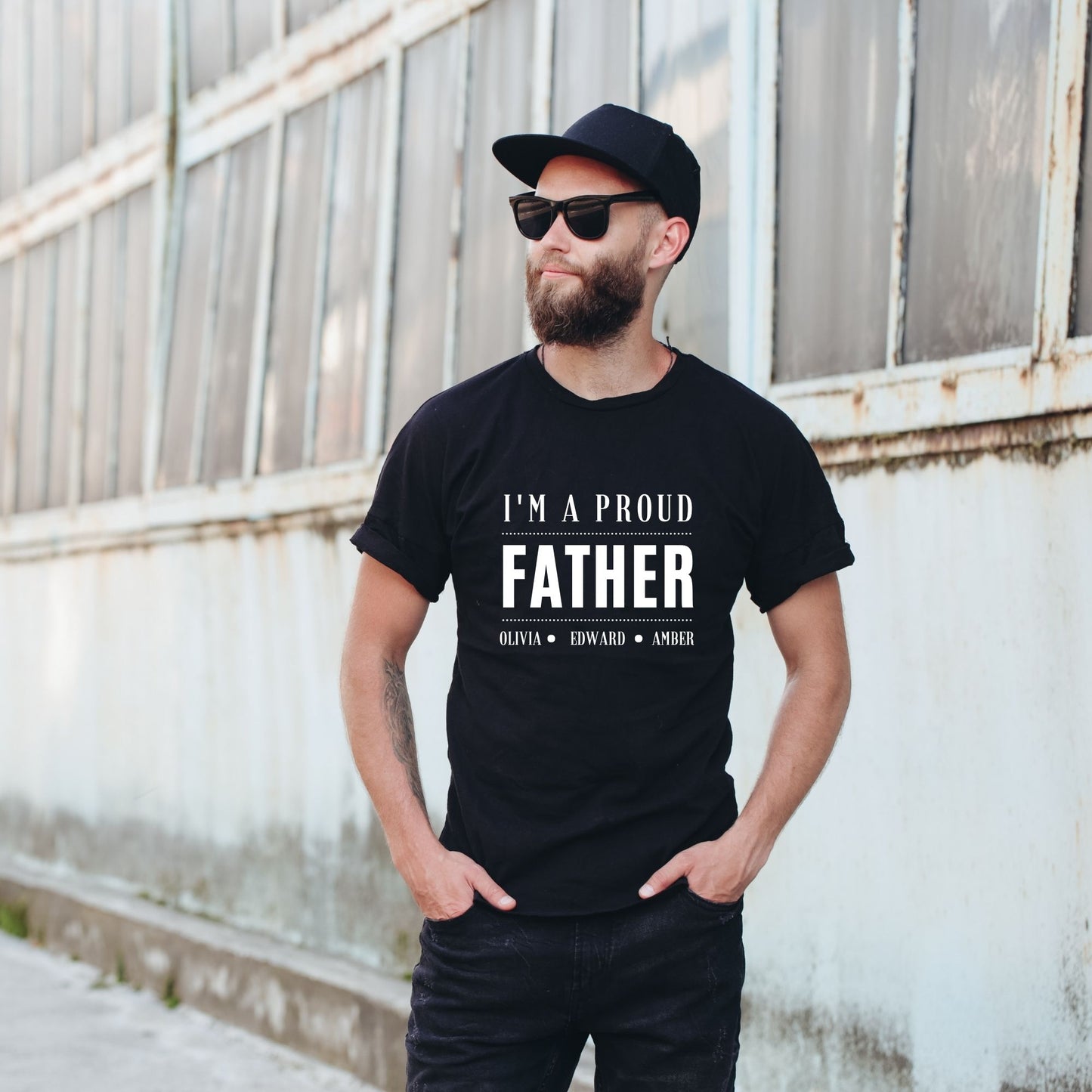 "Proud Father" Personalized Dad Shirt - Father's Day Gift