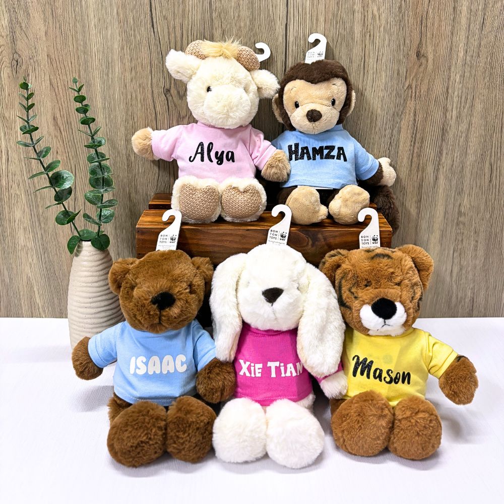 Wild Ones: Personalized Name WWF Cub Club Safari Animal Soft Toy - 29cm