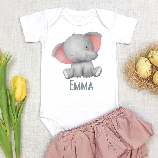 Personalized "Safari Elephant Adventure" Baby Romper