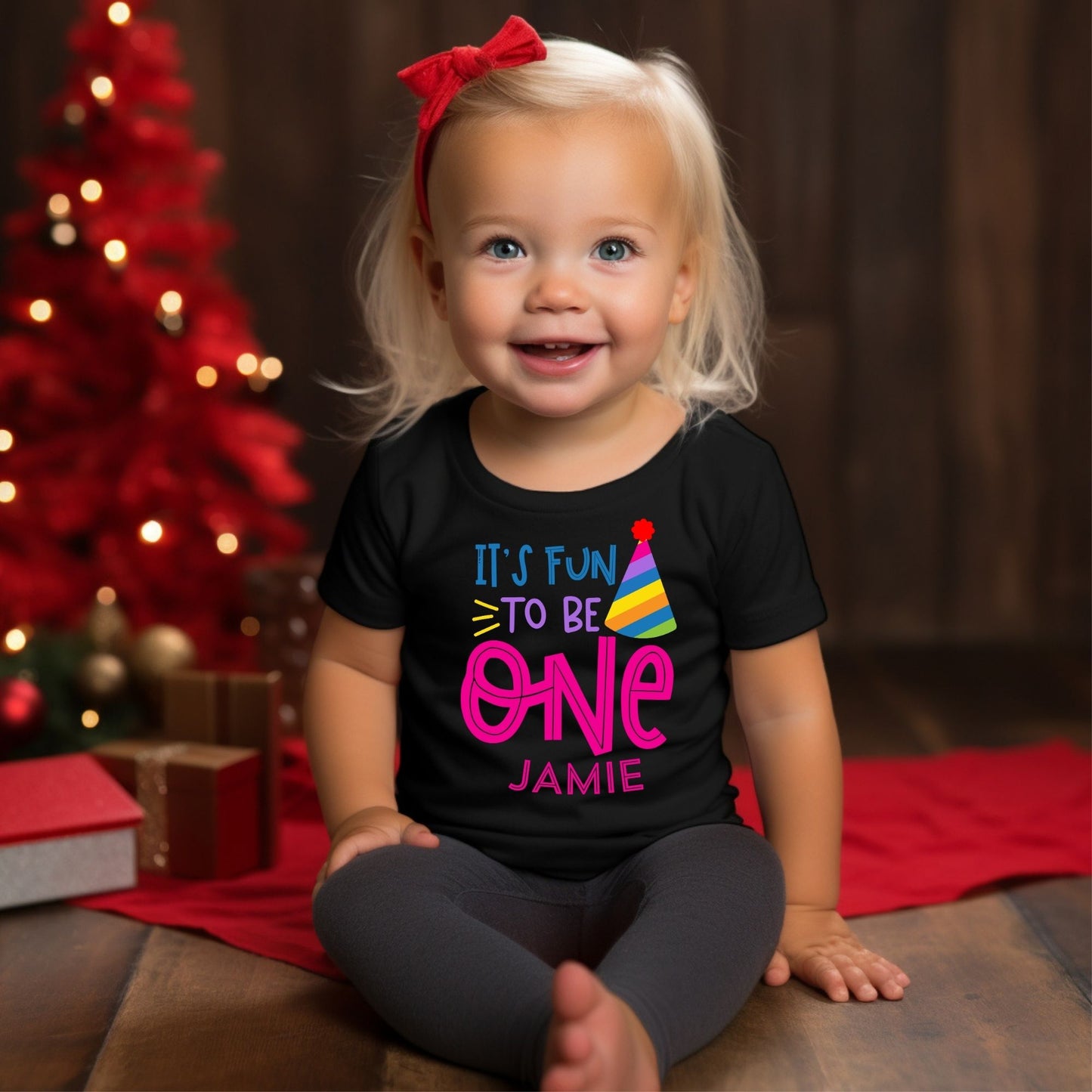 Personalized "It's Fun To Be One" First Birthday Baby Romper