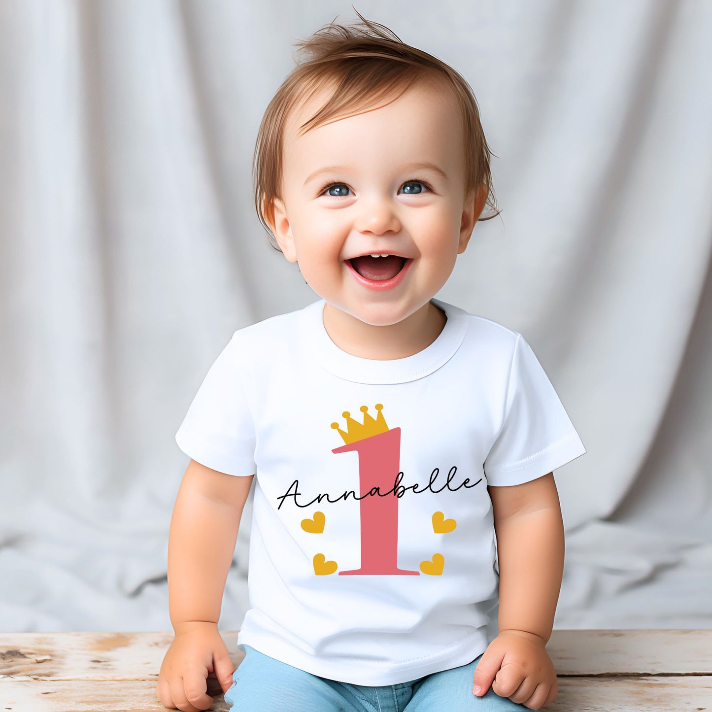 Personalized "1" Birthday Baby Romper / T-Shirt