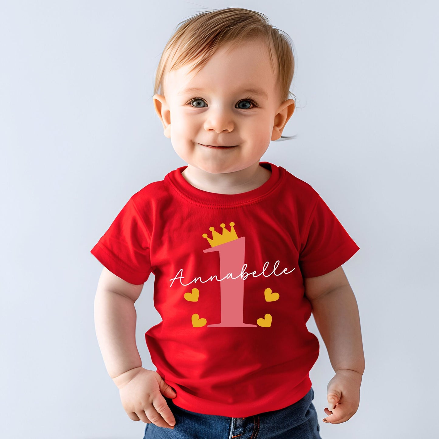 Personalized "1" Birthday Baby Romper / T-Shirt