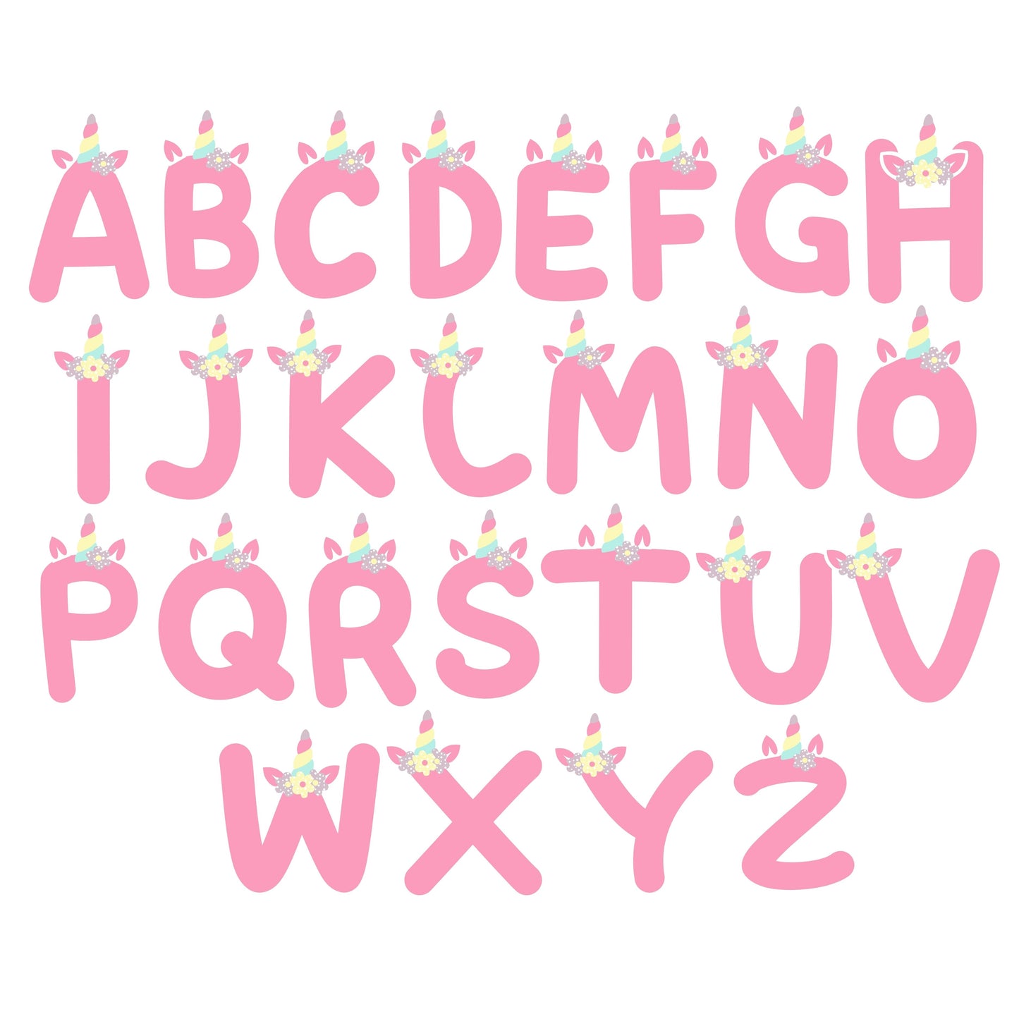 Personalized "Alphabet Dreams" Unicorn Baby Romper