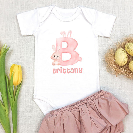 Personalized "Alphabet Rabbit" Baby Romper