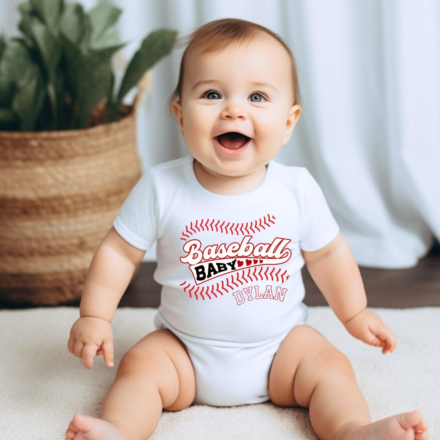 Personalized "Baseball Baby" Sports Romper