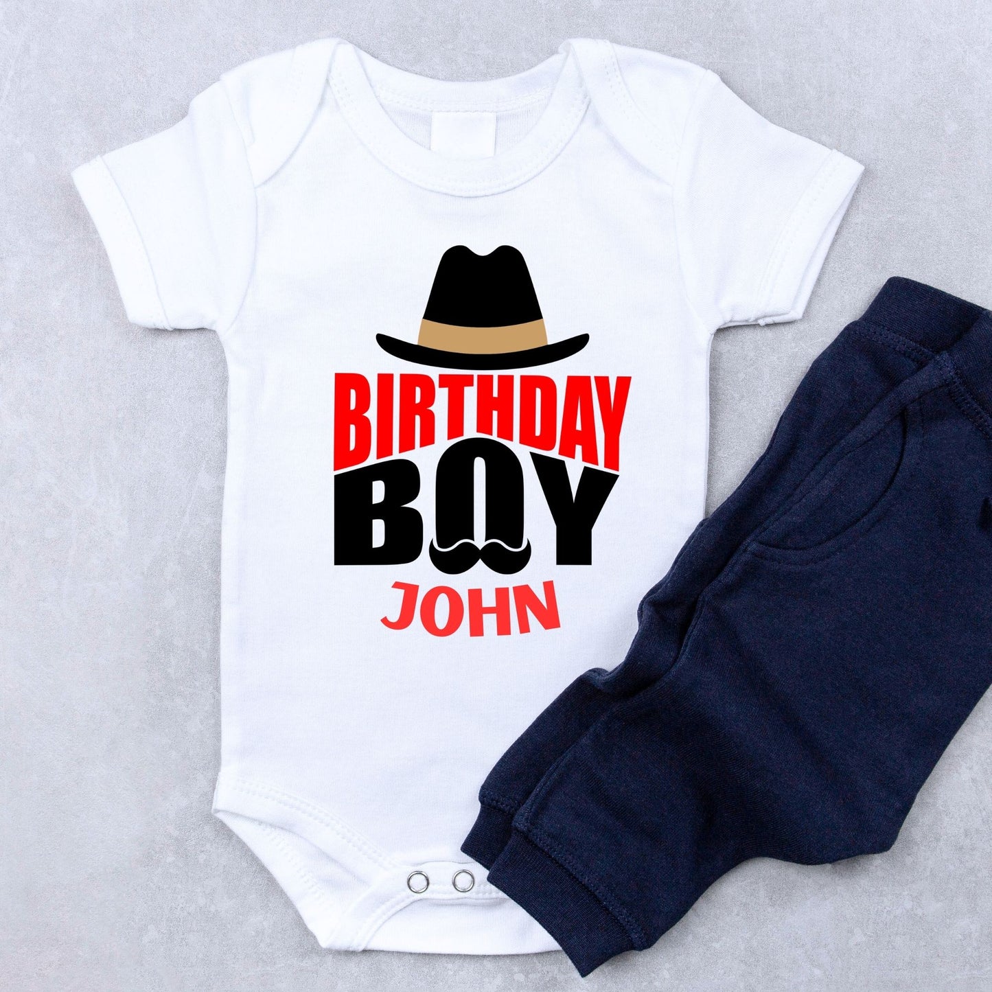 Personalized "Birthday Boy" Baby Romper