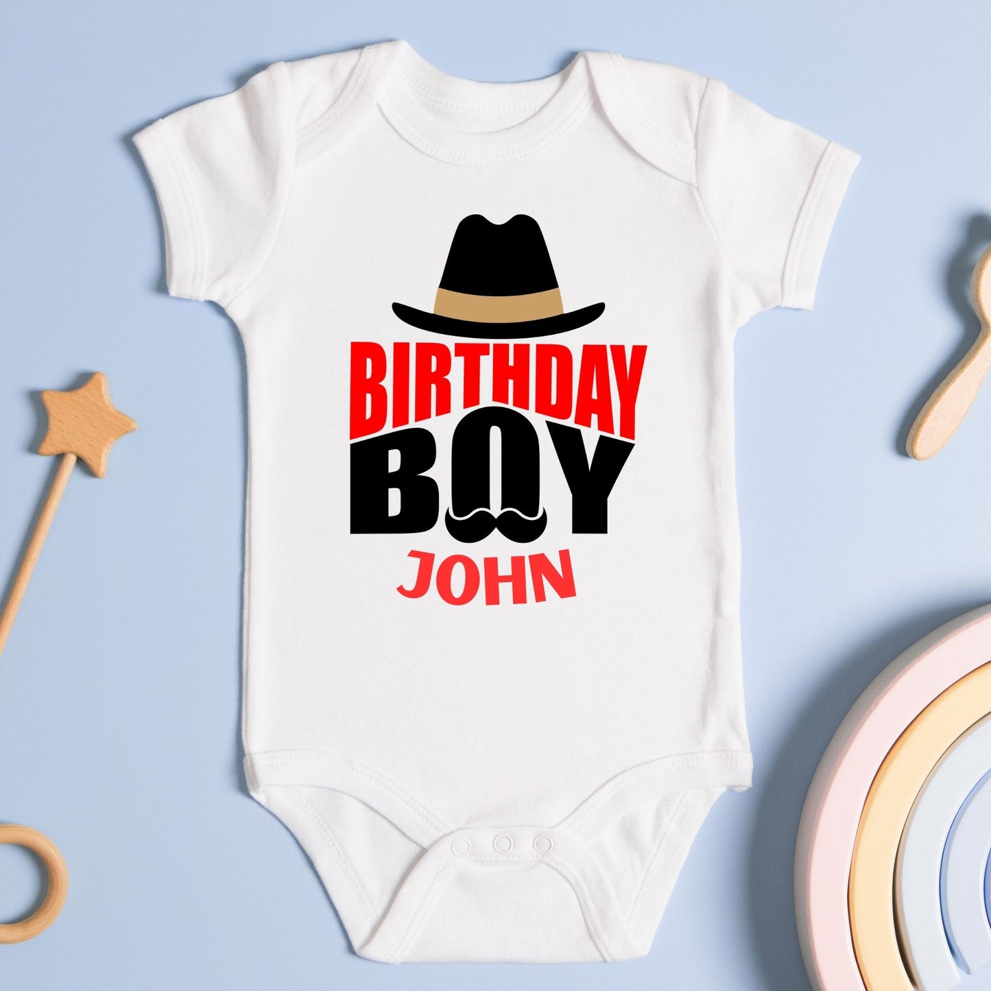 Personalized "Birthday Boy" Baby Romper