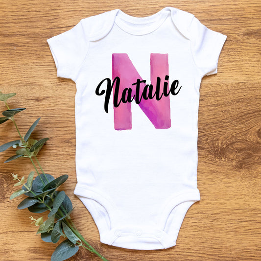 Personalized "Colorful Alphabet" Baby Romper / Baby Tees