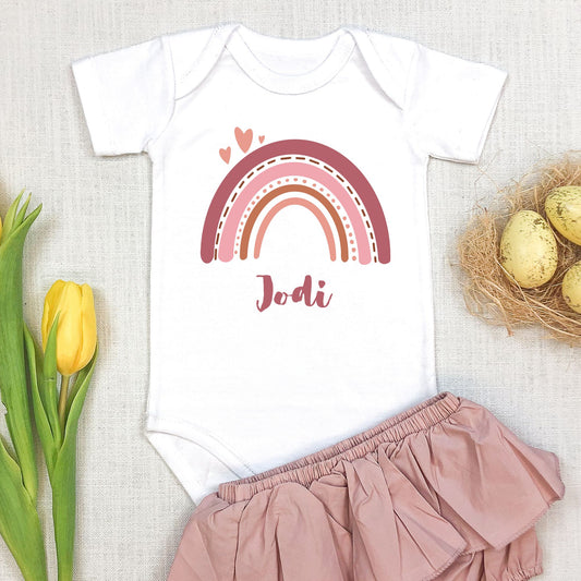 Personalized "Fairy-Tale" Rainbow Baby Romper