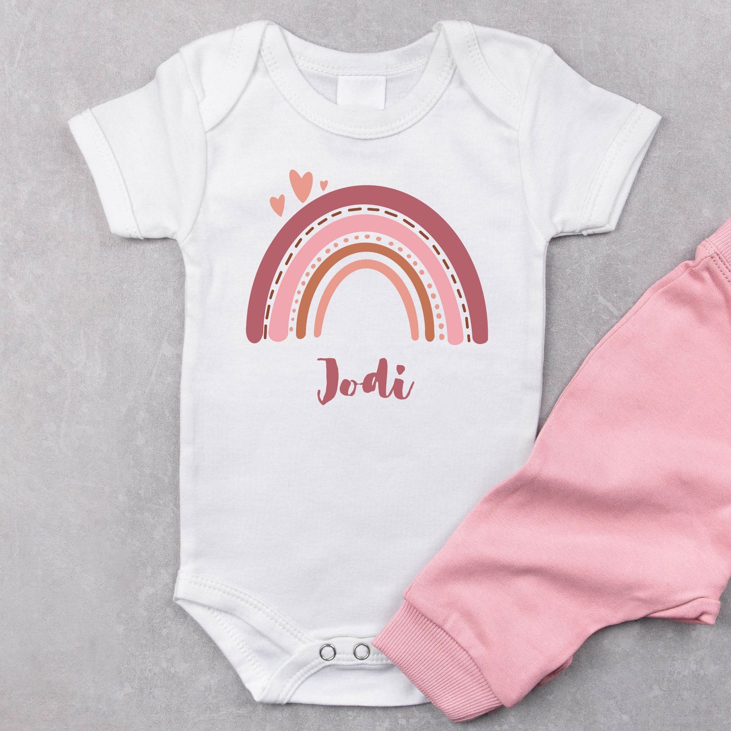 Personalized "Fairy-Tale" Rainbow Baby Romper