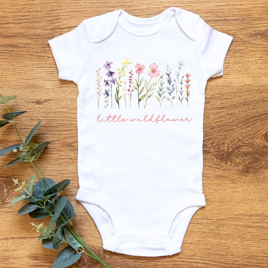 Personalized "Floral Bloom" Baby Romper / Baby Tees